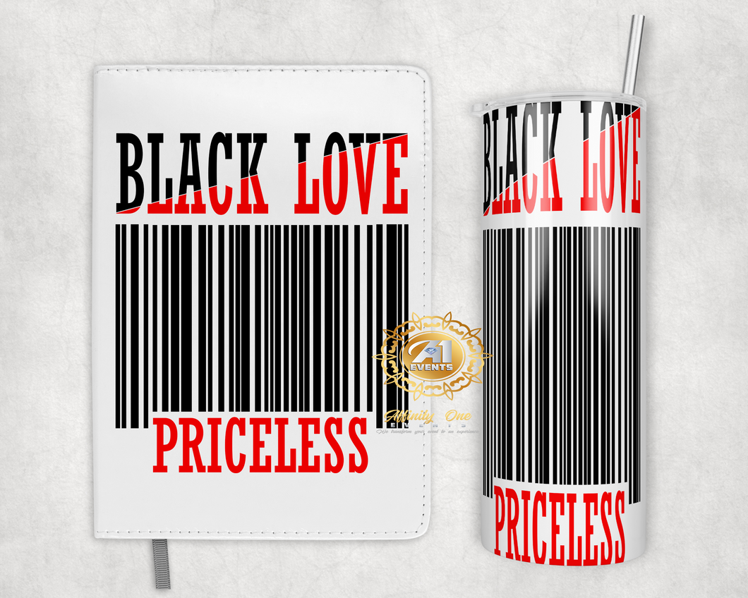 Journal + Tumbler Set: Black Love Priceless