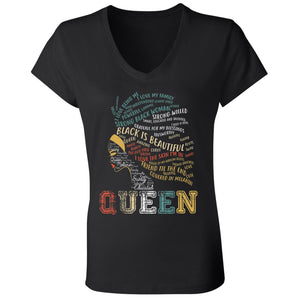 Queen Ladies' Jersey V-Neck T-Shirt
